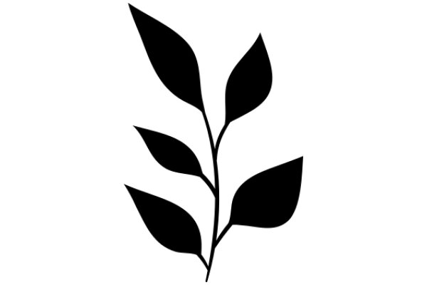 Simplistic Line Drawing of a Plant