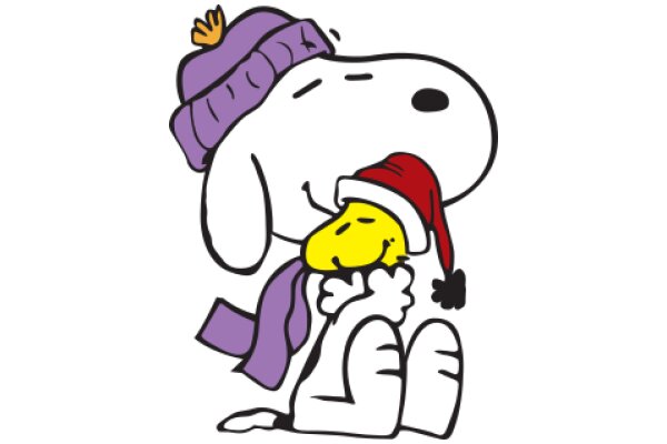 A Cozy Christmas Scene with Snoopy and Charlie Brown