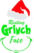 Resting Grinch Face: A Playful Logo for a Relaxation-Themed Business