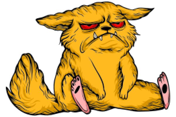 The Angry, Red-Eyed, Pink-Footed, Yellow Dog-Creature