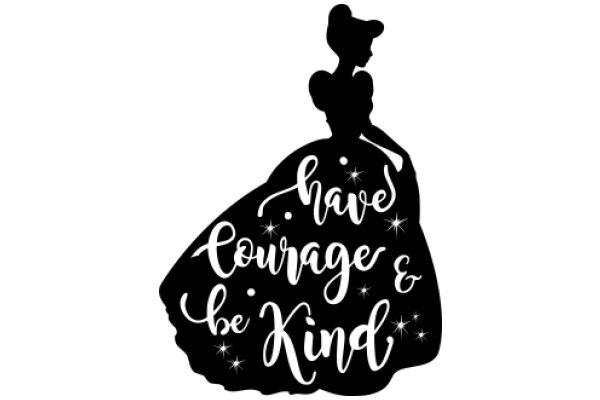 Courage and Kindness: A Silhouette of a Woman with a Starry Sky Background