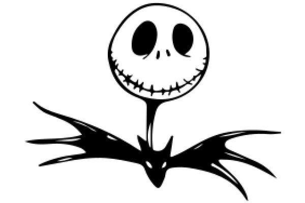 Whimsical Drawing of a Jack Skellington Character