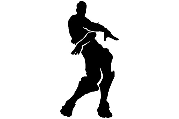 Silhouette of a Martial Artist in Action