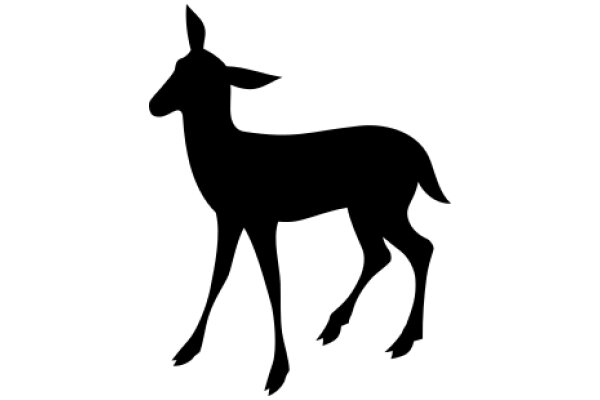 Silhouette of a Deer-like Animal