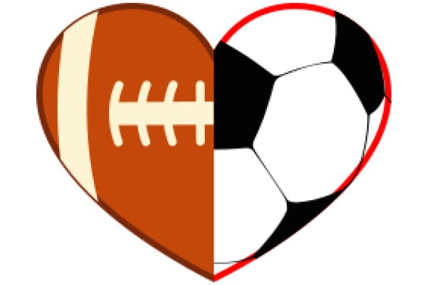 The Heart of Football: A Symbolic Illustration