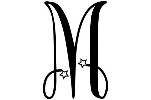 Stylized Monogram with Star Accents