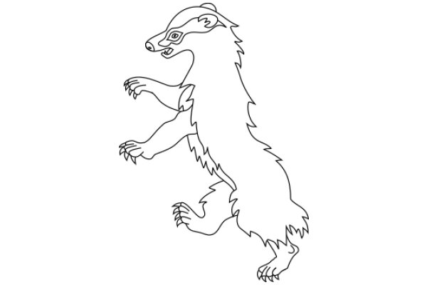 A Cartoon Illustration of a Badger