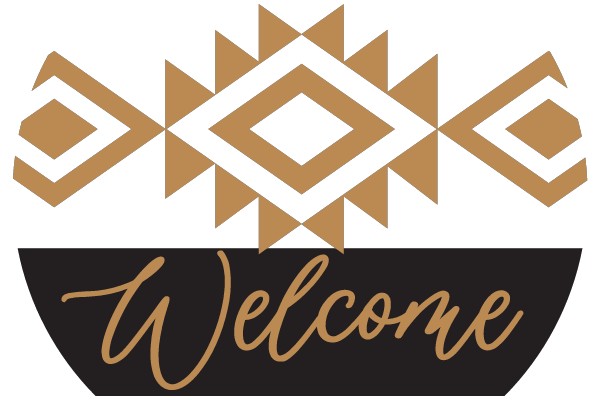 Welcome Sign with Native American Design