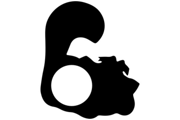 Silhouette of a Number 6 and a Circle