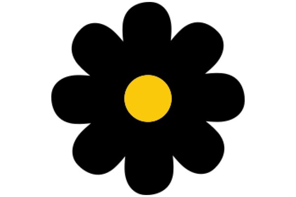 Vibrant Black and Yellow Flower Logo