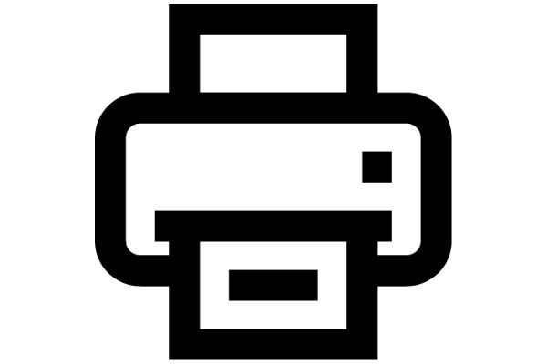 Stylized Icon of a Printer