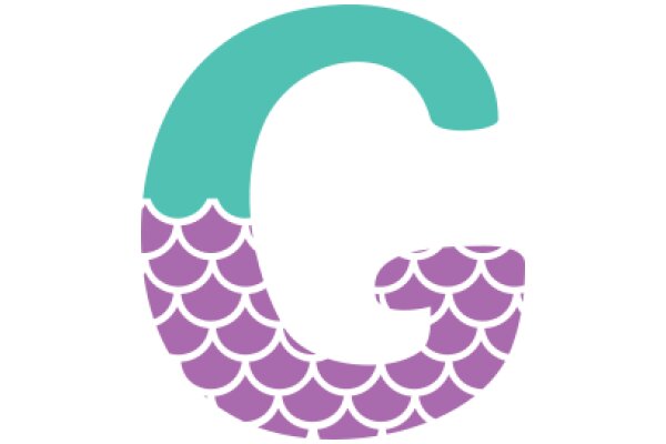 Stylized Letter 'G' with a Purple and Blue Sea Creature Design