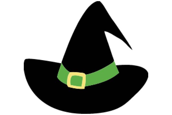 Stylish Black Wizard Hat with Green Belt