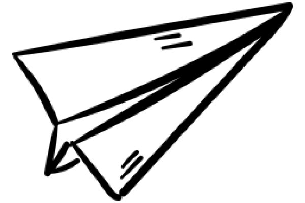 A Simple Line Drawing of a Paper Airplane