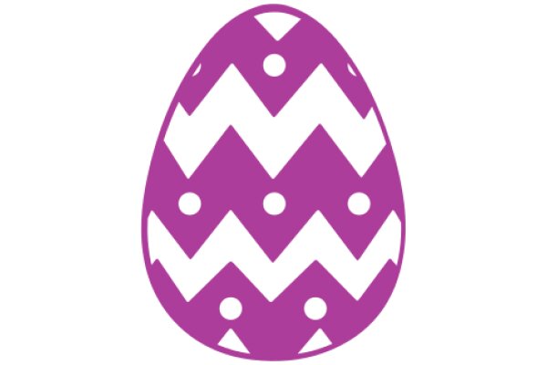 Vibrant Purple Egg with White Chevron Pattern