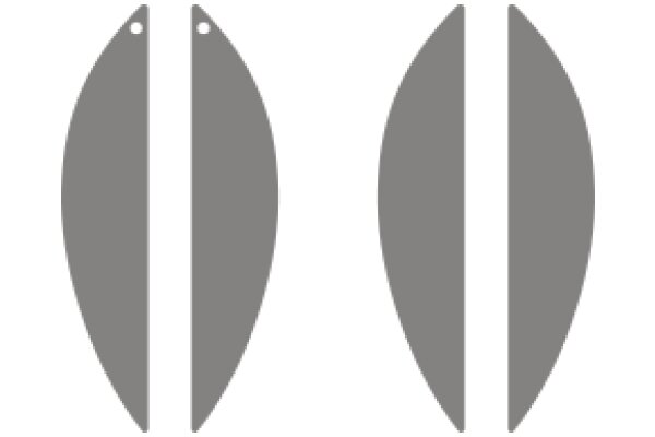 Simplistic Gray Icons of Two Fish