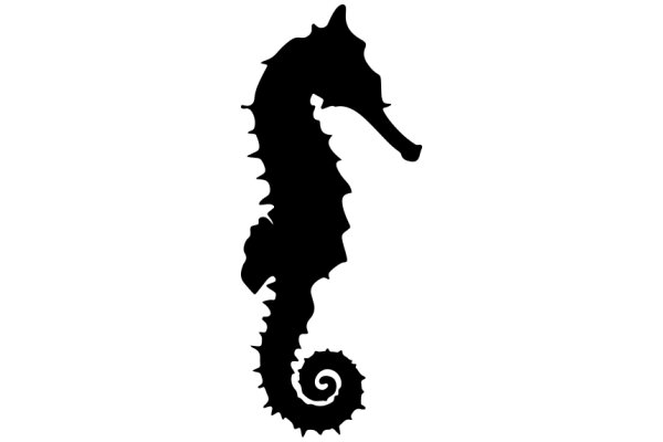 Stylized Seahorse Silhouette