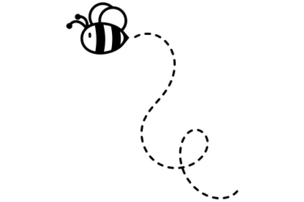 A Playful Illustration of a Bee and Its Tail