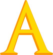 A Simple, Yellow Letter 'A'