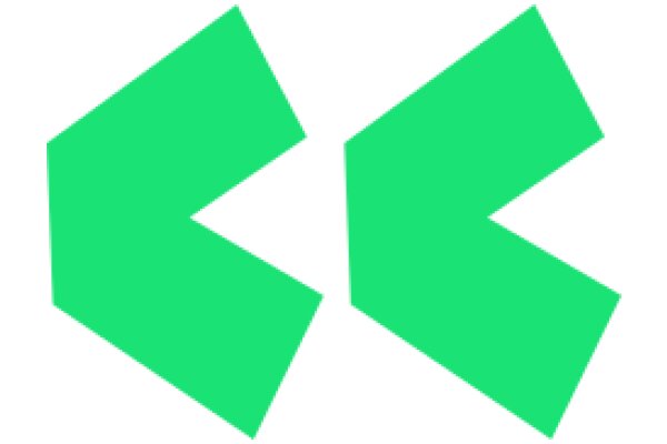 Simplistic Geometric Design: A Pair of Green Triangles