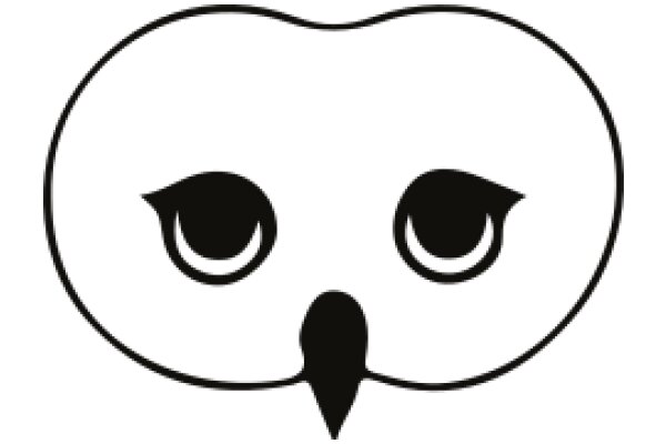 A Simple, Illustration of a Stylized Owl