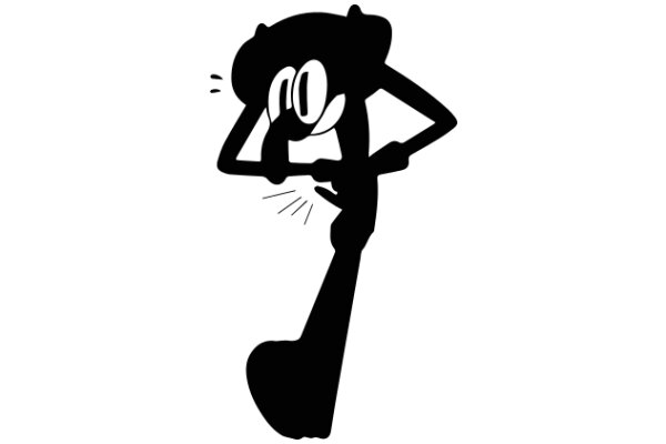 A Silhouette of a Character with a Surprised Expression