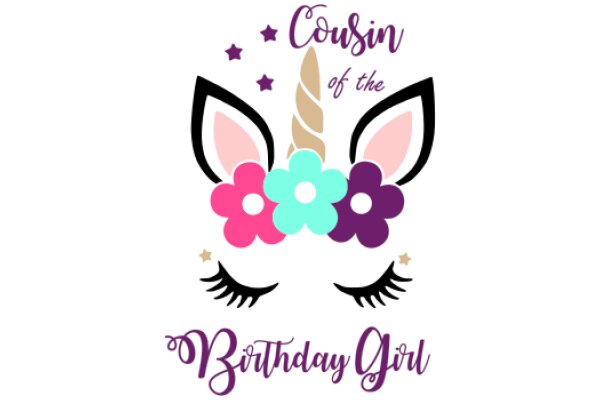 Cousin of the Birthday Girl: A Festive Greeting Card