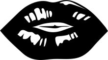 A Silhouette of a Lips Logo