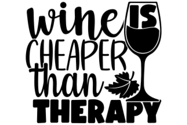 Wine Cheaper Than Therapy: A Graphic Design