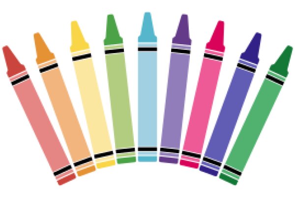 A Rainbow of Crayons: A Vibrant Display of Art Supplies