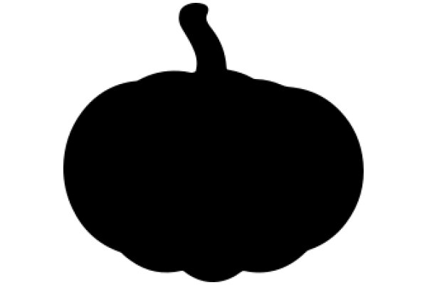 A Solid Black Silhouette of a Pumpkin