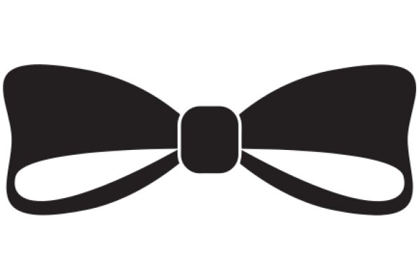 Simplistic Black Bowtie Icon