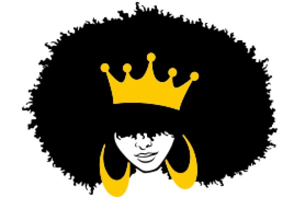 Stylized Portrait of a Woman with a Crown of Hair and Earrings