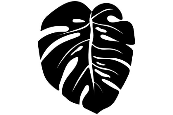 Stylized Black Leaf Design