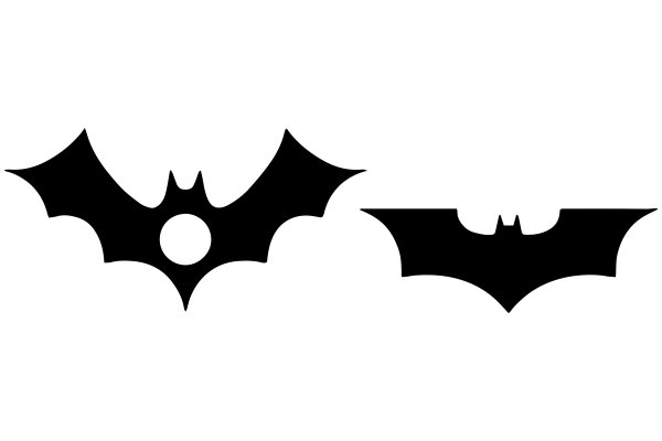 Stylized Bat Symbols: A Graphic Design Showcase