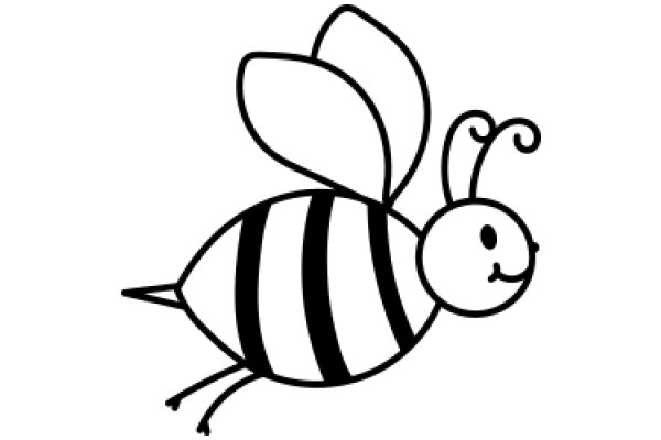 A Playful Illustration of a Bee