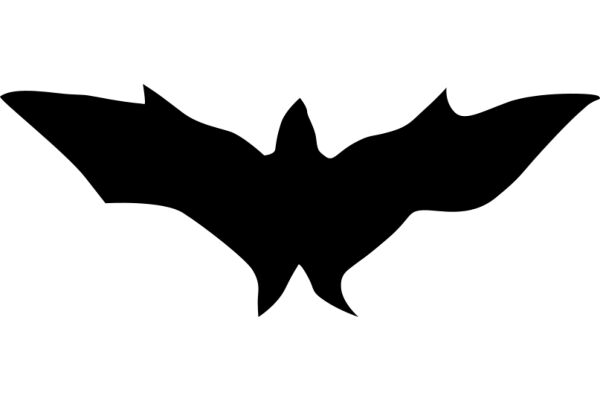 Stylized Black Bat Silhouette