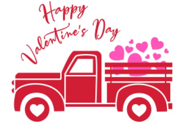 Celebrating Valentine's Day with a Red Truck and Hearts