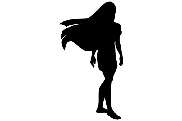 Silhouette of a Woman with a Cape