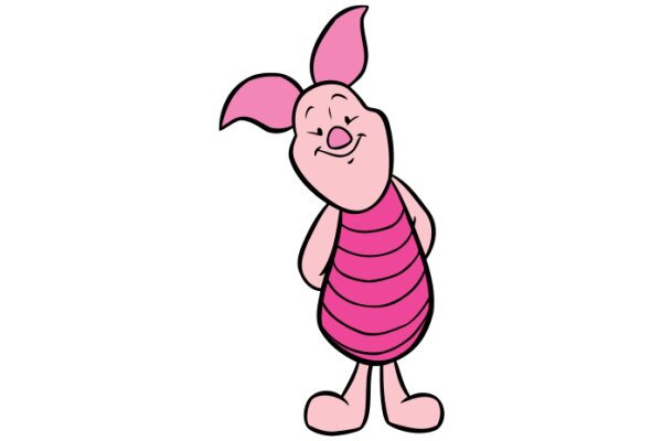 A Pink Piggy with a Smile: A Delightful Cartoon Character