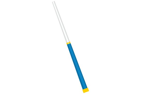 A Vivid Illustration of a Blue and Yellow Pole