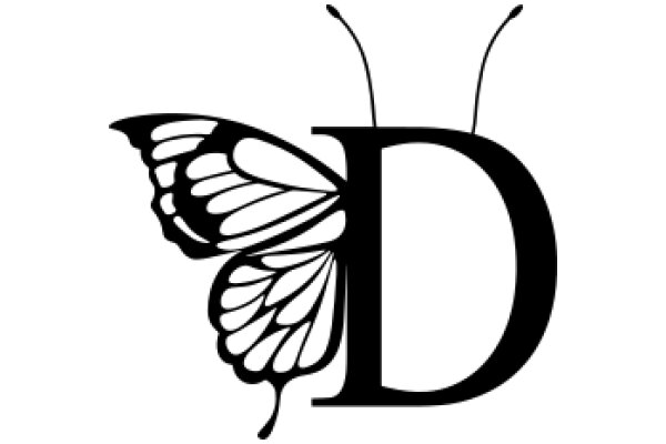 Stylized Butterfly Logo with the Letter 'D'