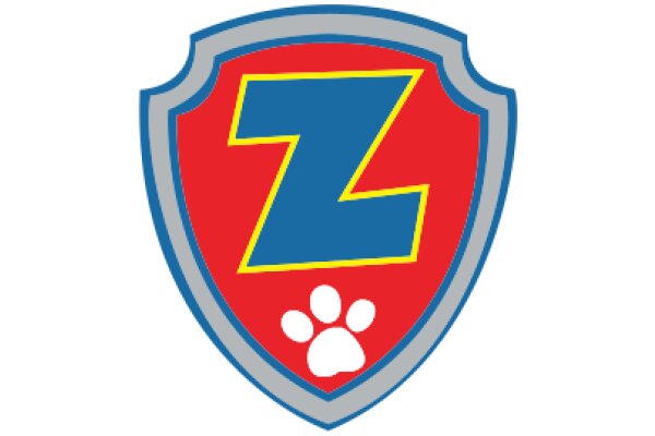 Vibrant Logo of Z Shield with a Paw Print