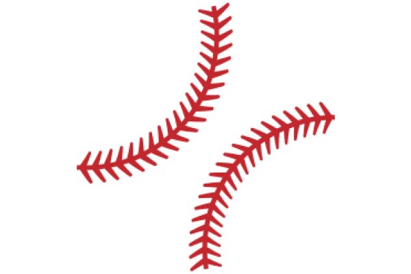 Red Baseball Logo on White Background