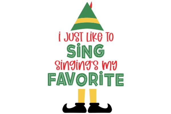 Holiday Greeting: A Festive Christmas Tree with a Singing Santa's Favorite Phrase