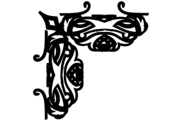 Stylized Letter 'P' with Intricate Design and Patterns