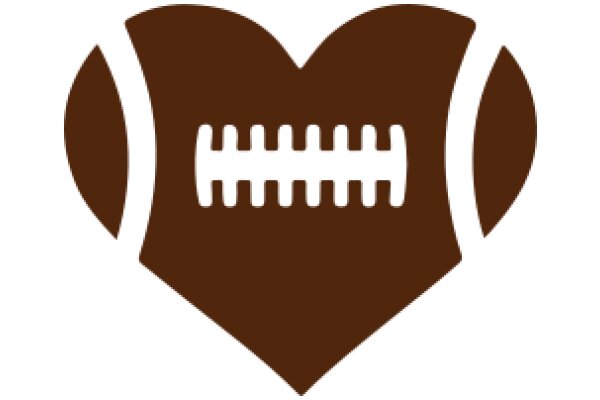 Brown Football Heart Logo