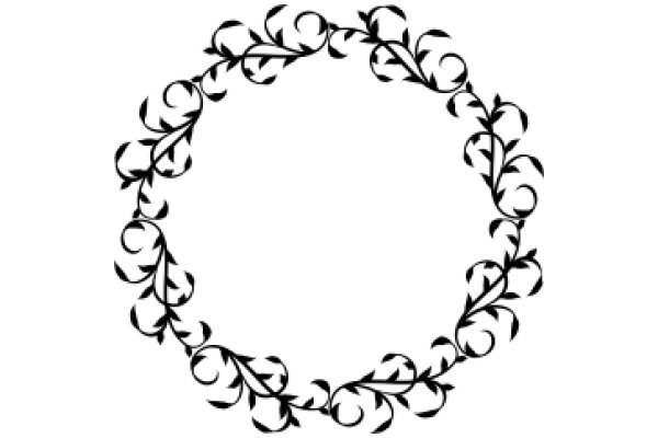 Elegant Black Swirl Wreath