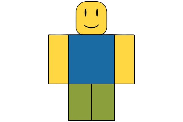 Digital Smile: A 3D Rendering of a Blocky Character with a Happy Expression