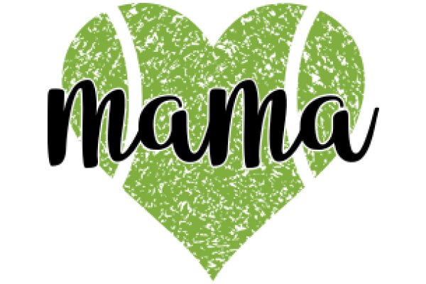 Mama: A Graphic Design of a Tennis Racket and Heart